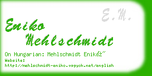 eniko mehlschmidt business card